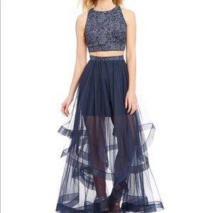 navy blue prom/homecoming dress